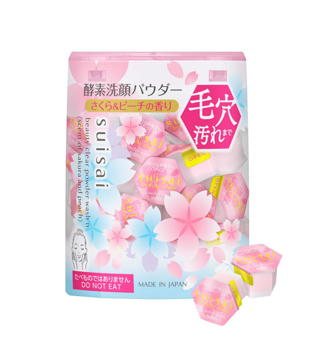 Suisai Beauty Clear Powder Wash N Sakura & Peach Fragrance 32p