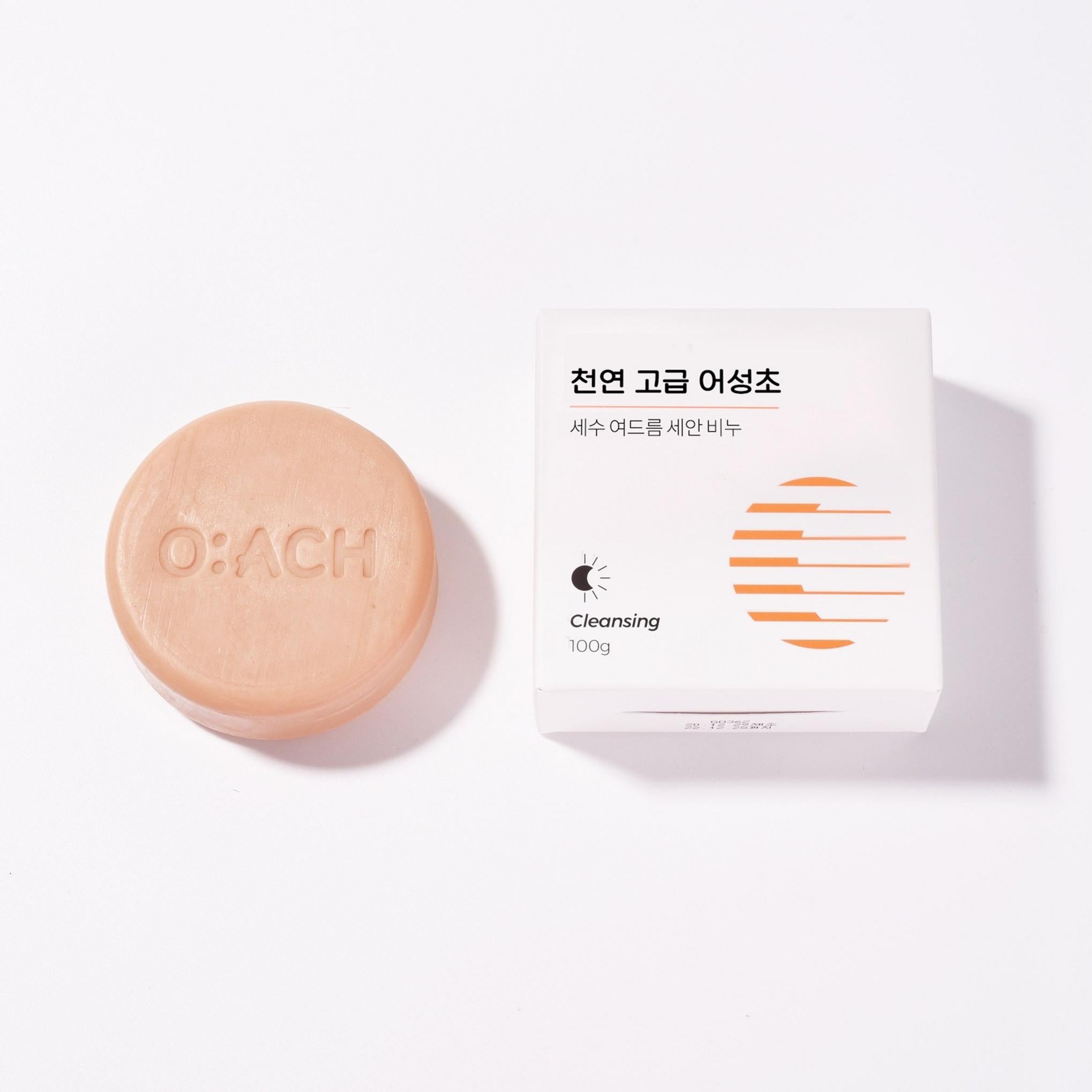 Натуральное высококачественное мыло для умывания лица с чайным деревом и эосонгчо от прыщей OAch