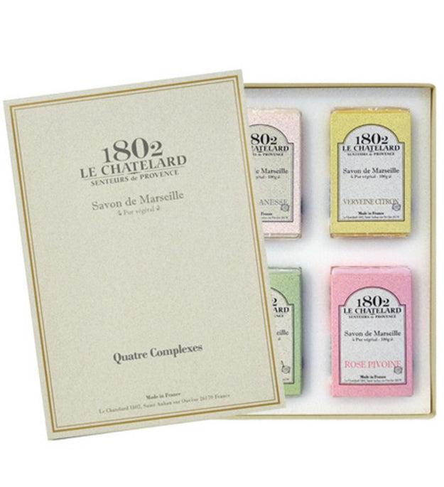 Lechatra 1802 Savon de Marseille 4 Kompleks Sabun Seti