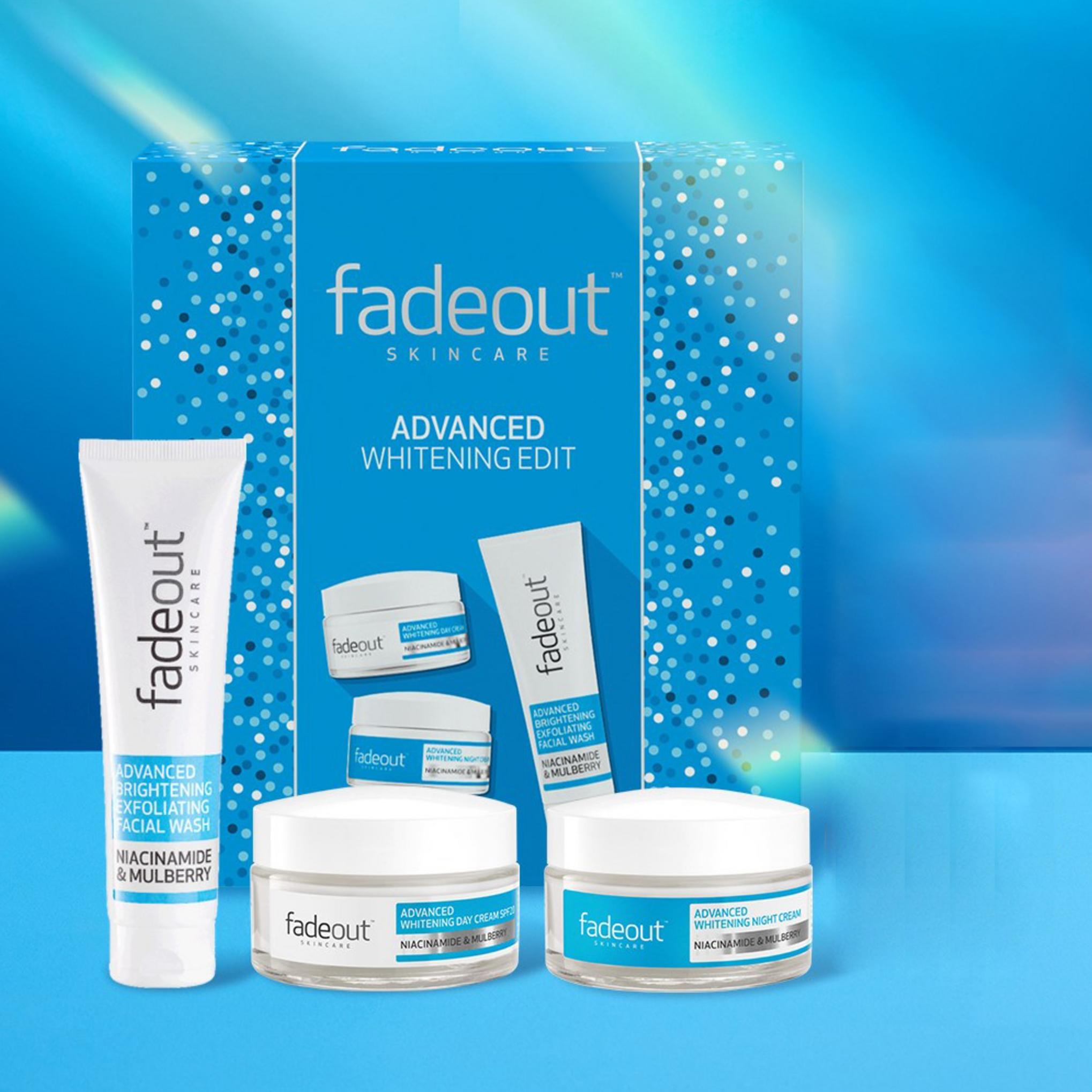 Fade Out Advanced Whitening Day Cream 50ml + Night Cream 50ml + Facial Wash 100ml Gift Set