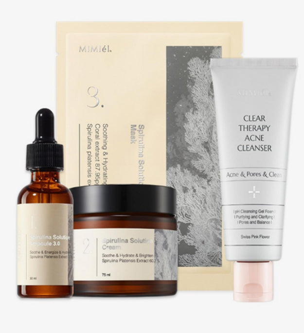 Mimiel Porcelain Skin Challenge 4 types set (Cleanser + Ampoule 3.0 + Cream + Mask)