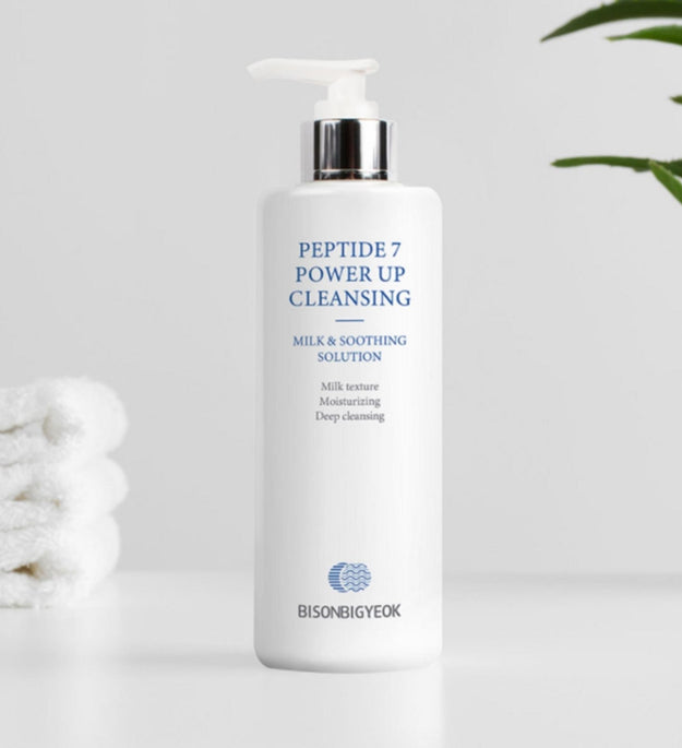 Bison Bigeok Peptide 7 Power Up Leche Limpiadora Limpiadora de Maquillaje de Gran Capacidad