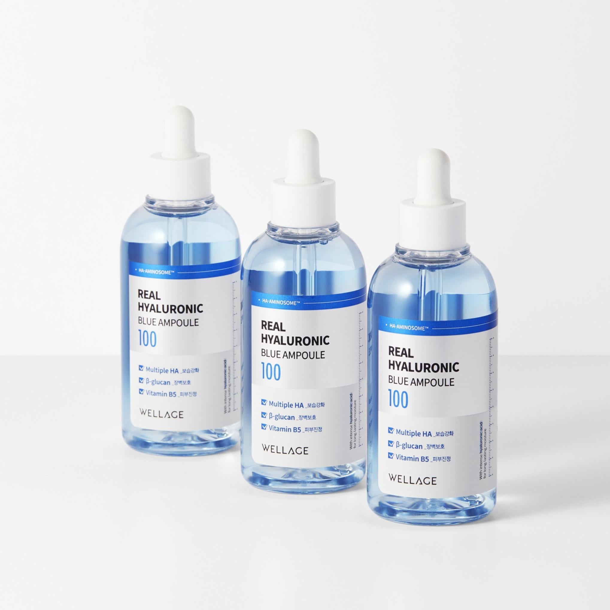 Wellage Real Hyaluronic Blue 100 Ampoule 100ml + 75ml Set
