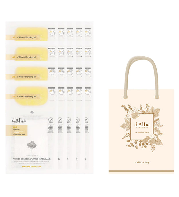 Dalba Pack Double Masque à la Truffe Blanche Nutrition Hydratante 130g + Sachet Cadeau