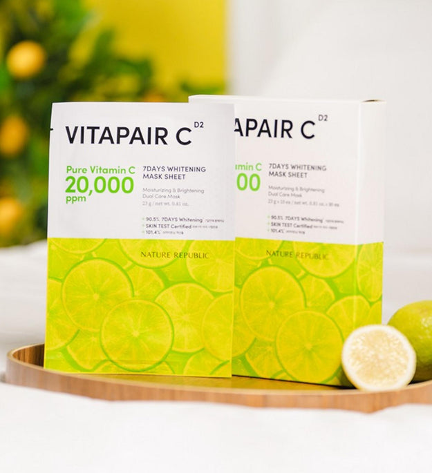 Nature Republic Vitapair C 7 Day Whitening Mask Sheet (10 sheets)