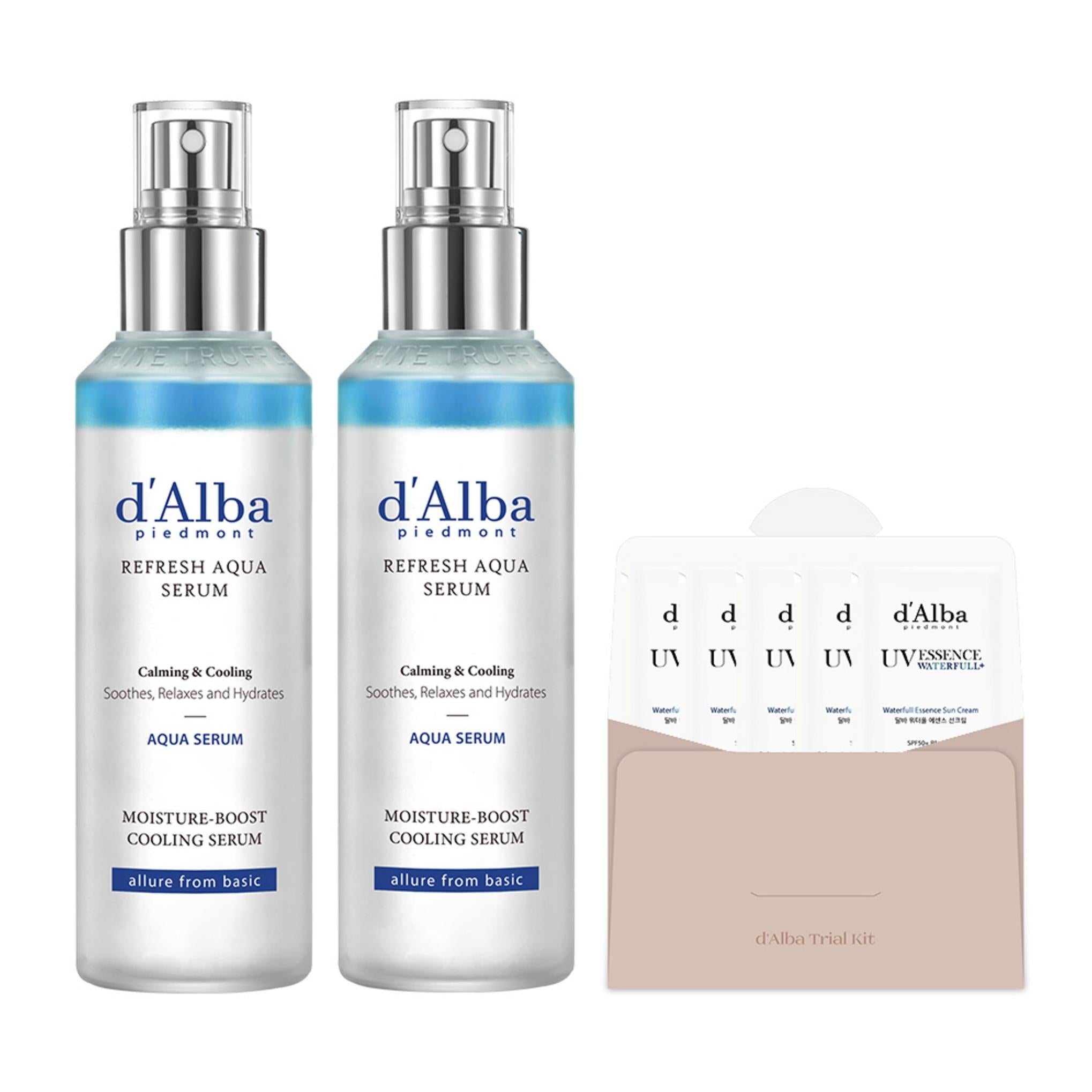 Dalba Sérum Aqua Rafraîchissant à la Truffe Blanche 150 ml x 2p + Essence Crème Solaire 3 ml x 5p