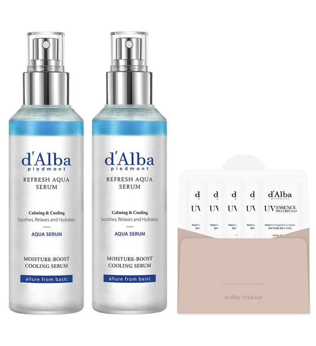 Dalba Sérum Aqua Rafraîchissant à la Truffe Blanche 150 ml x 2p + Essence Crème Solaire 3 ml x 5p
