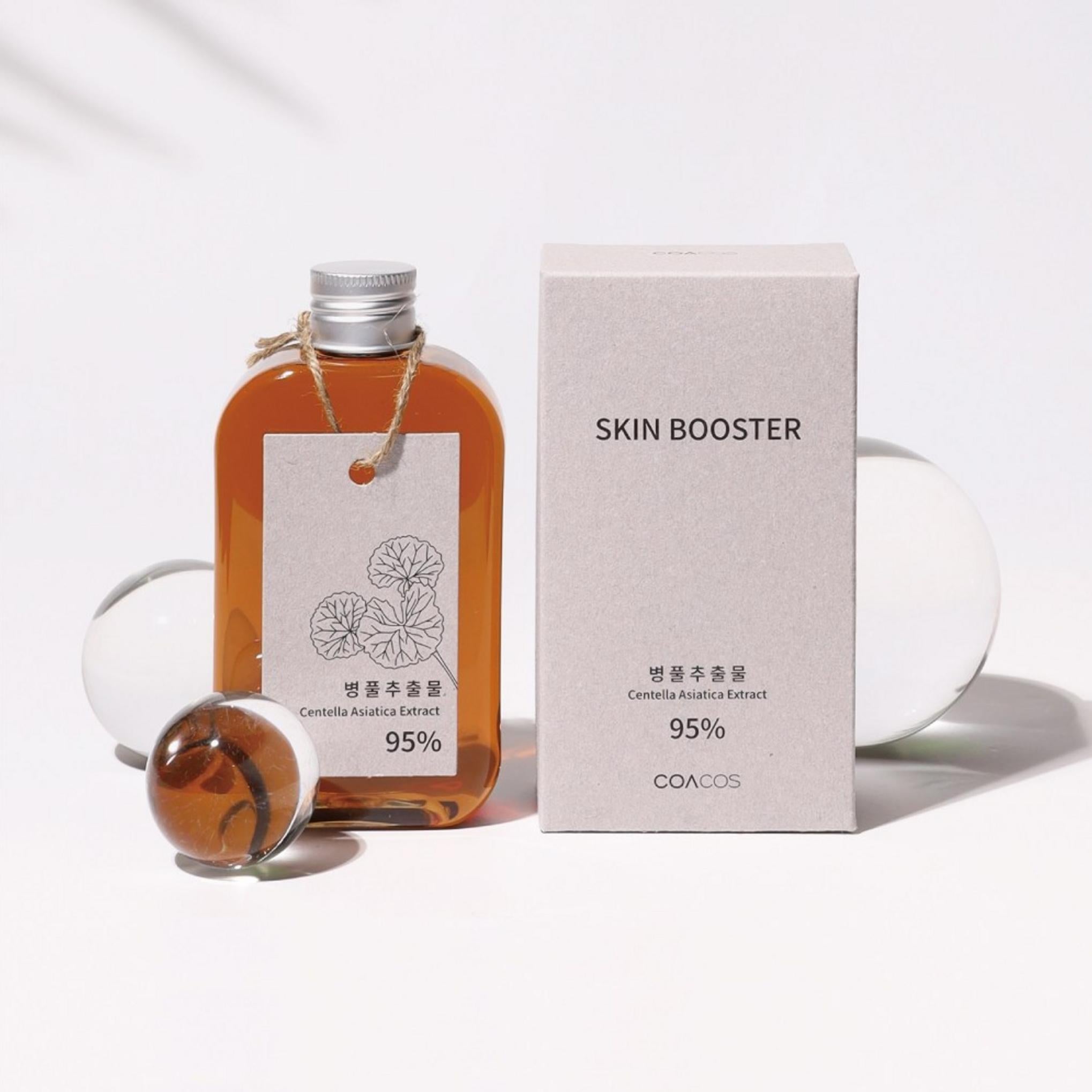 Ensemble de coussinets apaisants Coacos Hot Summer Cica / Extrait de Centella Asiatica 200 ml + Sérum Coacos Triple Ha 100 ml + Coussin Crossel 100 feuilles