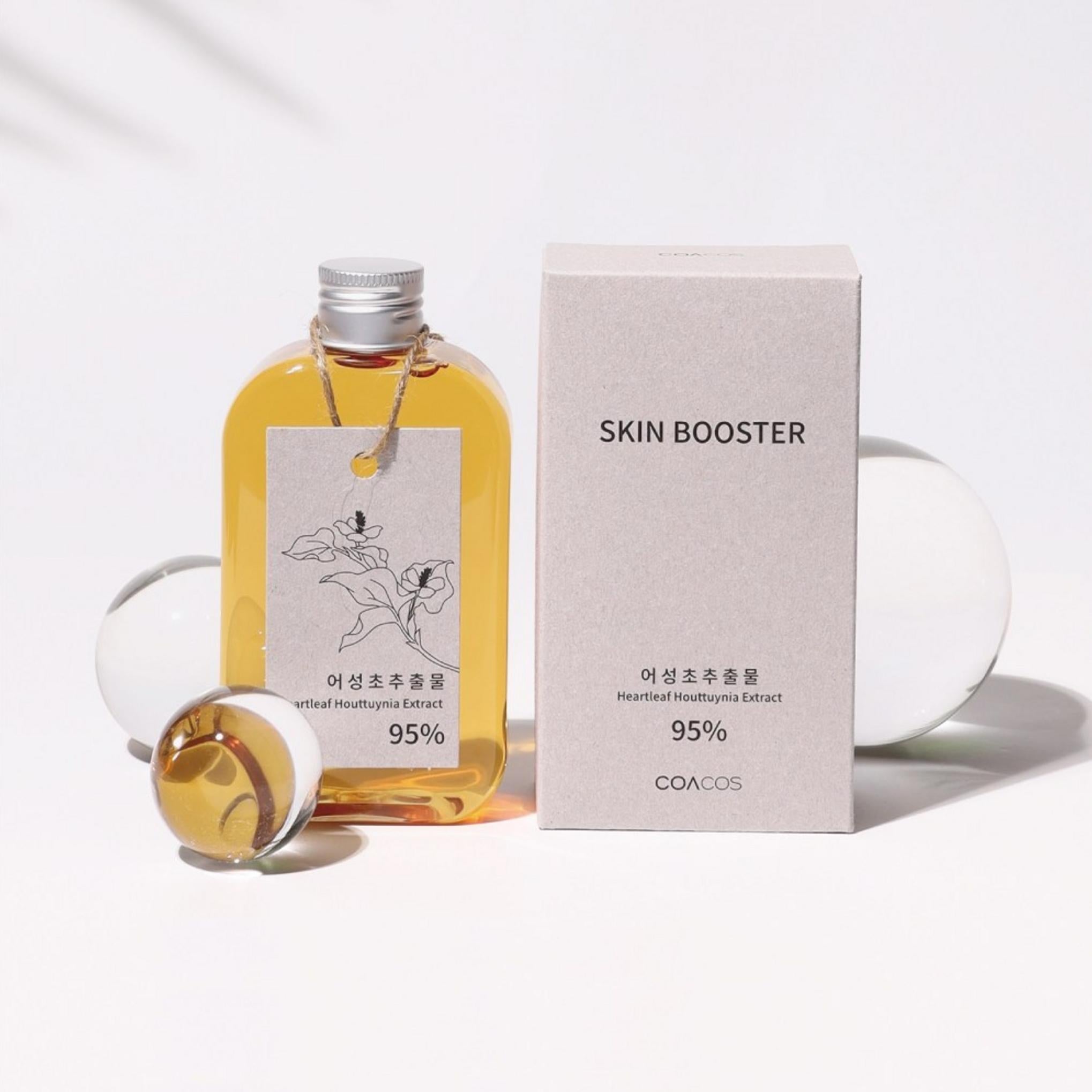 Coacos Hot Summer Hoseongcho Firming Pad Set / Houttuynia cordata Extrakt 200 ml + 24k Gold Ampulle 100 ml + 100 Crossel Pads