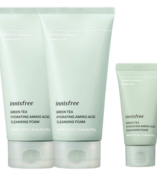 Innisfree Green Tea Moist Amino Espuma Limpiadora 150g x 2p + 50g Set