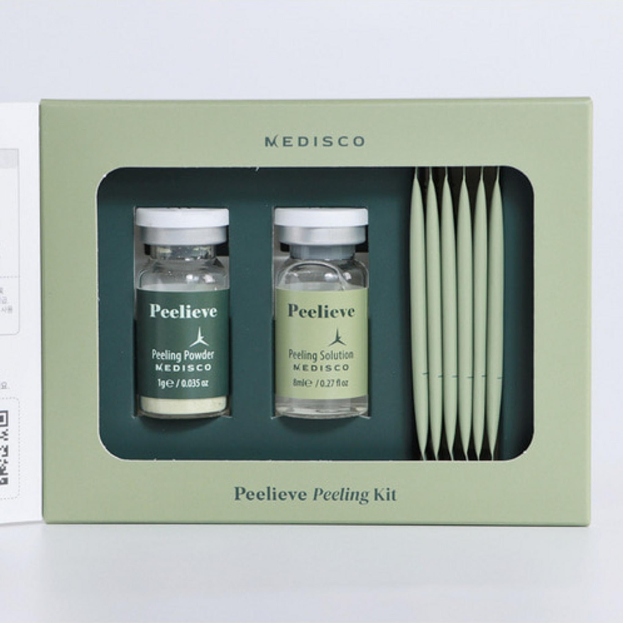 Kit de peeling herbal Medico Poudre exfoliante visage aux algues 1g + Solution 8ml + Crème Cica