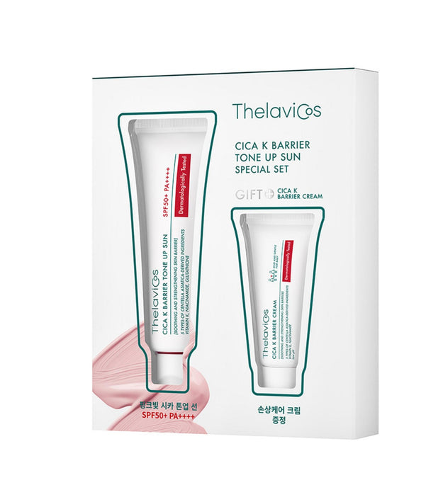 Theravicos Cica K Barrier Tone Up Sun SPF 50+ PA ++++ 50g + Cream 15g Set