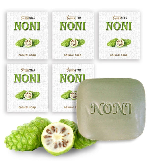 Sapone Palawan Noni Gold Star 85 g x 5 p + set di reti a bolle