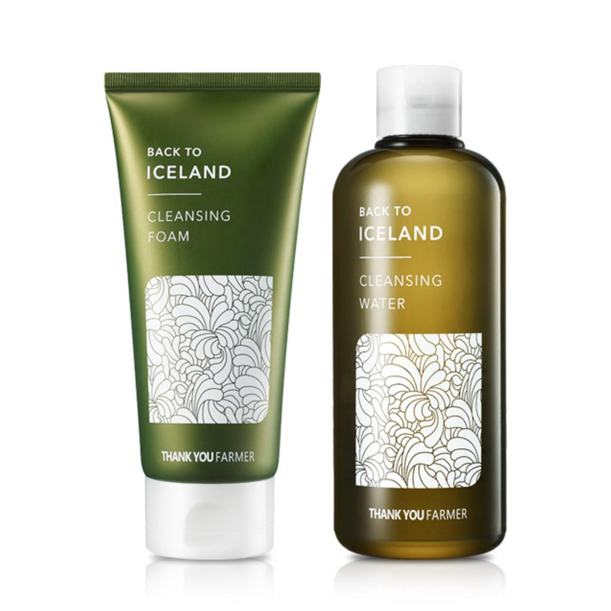 Obrigado, agricultor, de volta à Islândia Espuma de limpeza + água de limpeza