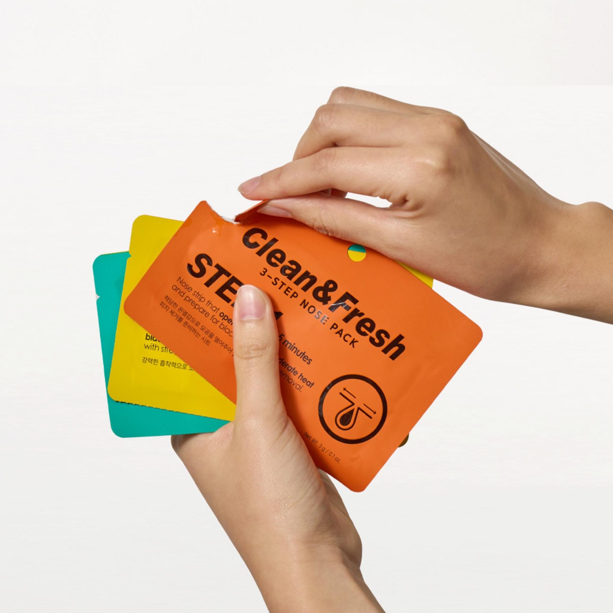 Paquete de 3 pasos para una nariz limpia y fresca