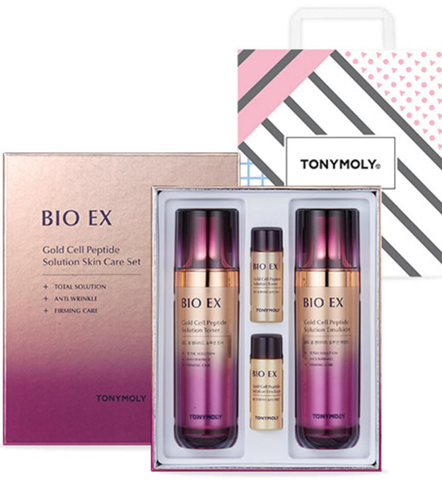 TONY MOLY BioEX Gold Cell Peptide Solution Basic Cosmetic Set of 2