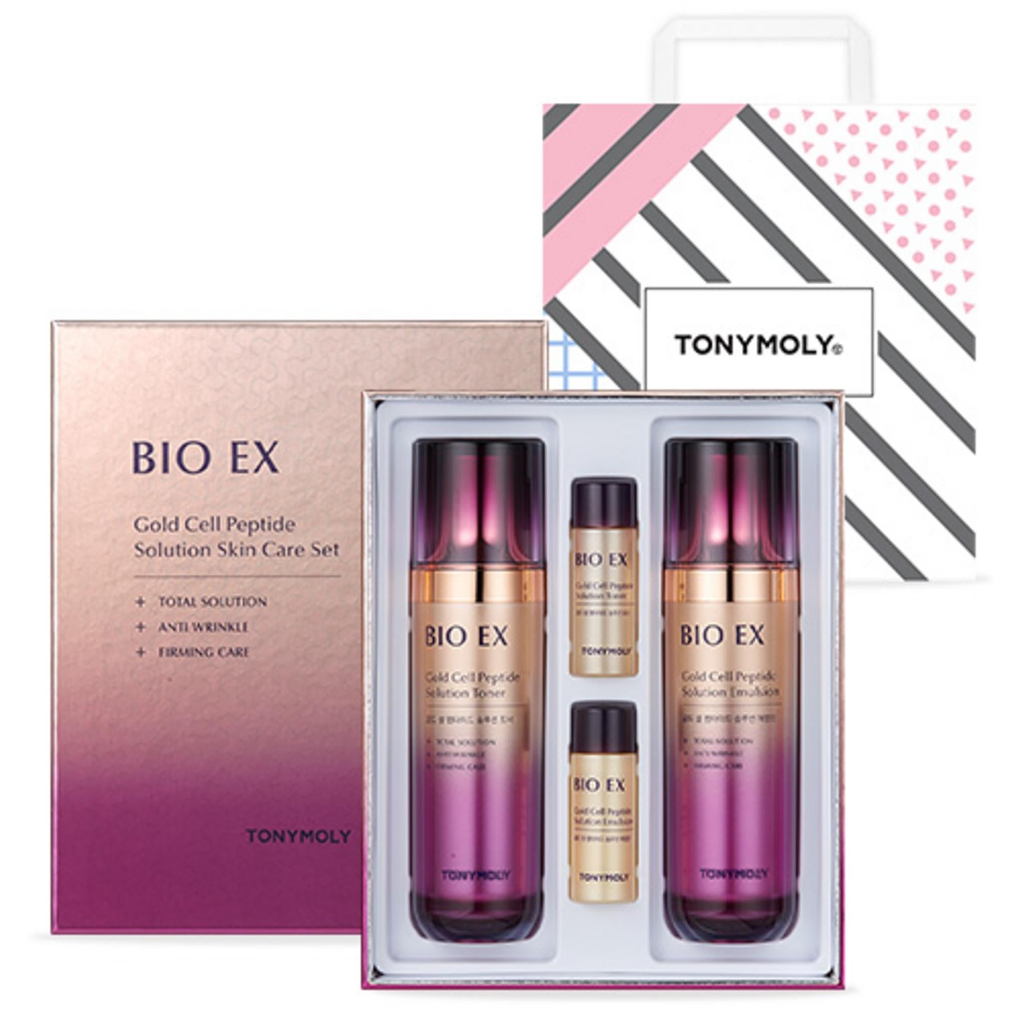 TONY MOLY BioEX Gold Cell Peptide Solution Basic Cosmetic Set of 2
