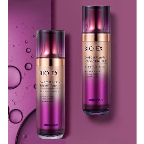 TONY MOLY BioEX Gold Cell Peptide Solution Basic Cosmetic Set of 2