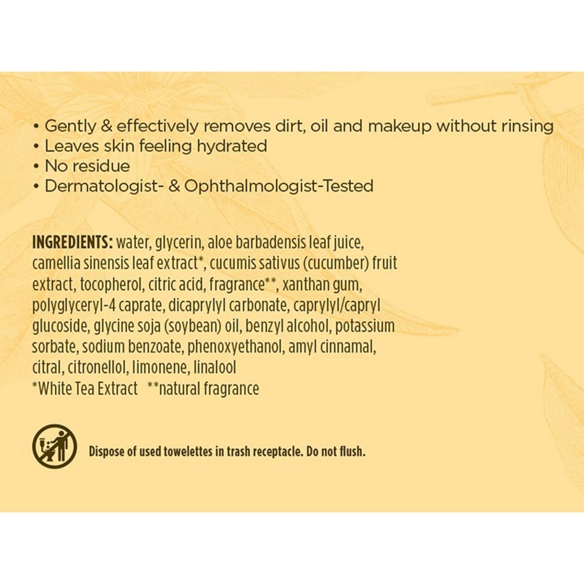 Burt's Bees Asciugamano per la pulizia del viso 17,5 x 18,7 cm