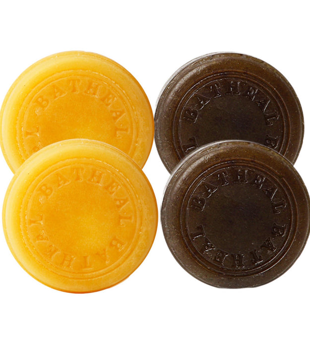 Barra de limpeza Bath Heal Hoseongcho 100g x 2p + Conjunto de mel e própolis 100g x 2p