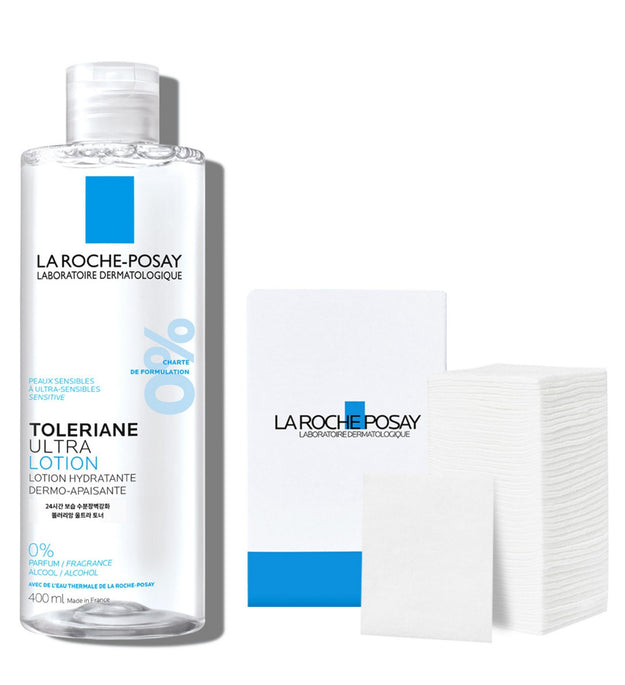 La Roche Posay Tolerian Ultra Lotion 400ml + Cotton Pad 40p Set
