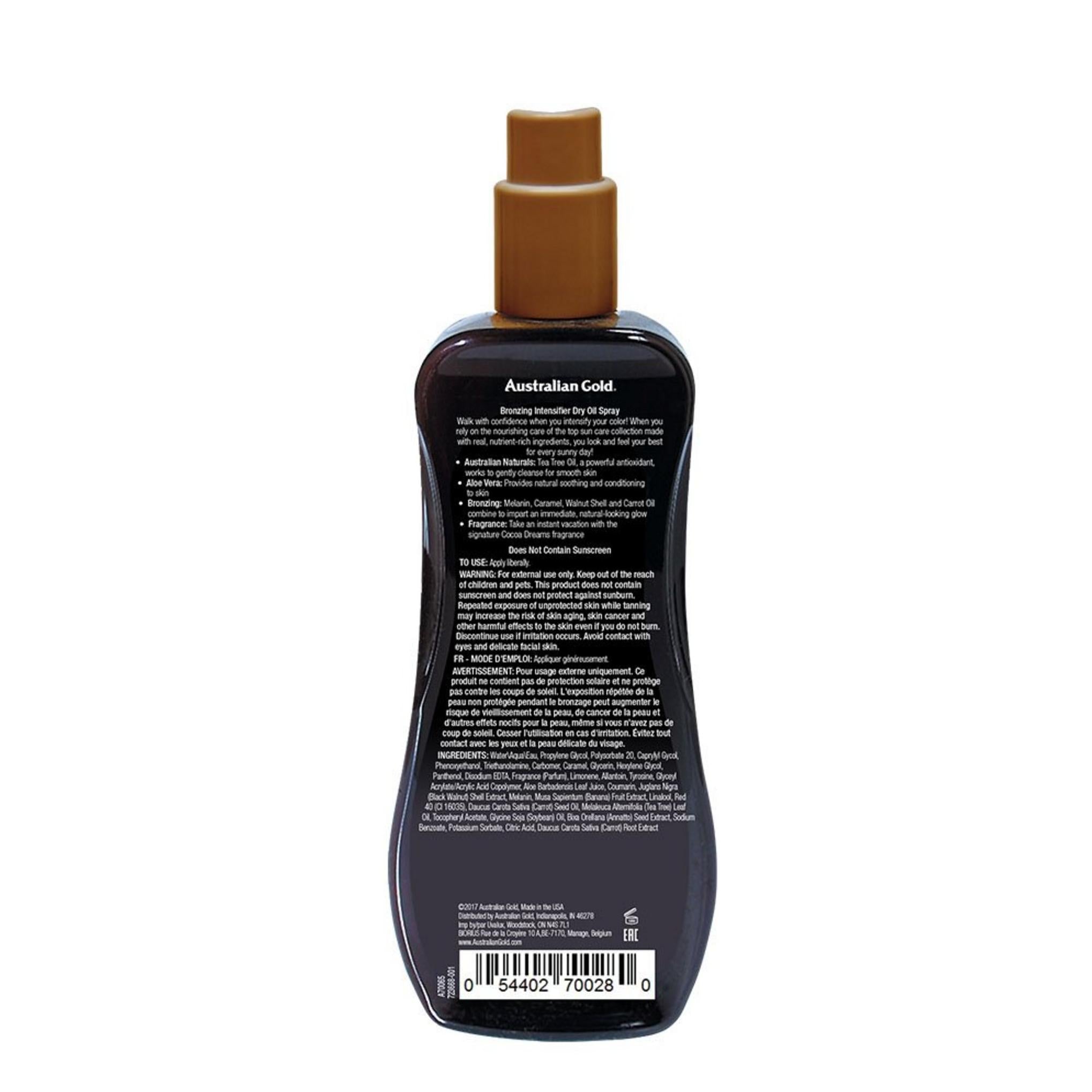 Intensificador en spray de aceite seco bronceador Australian Gold
