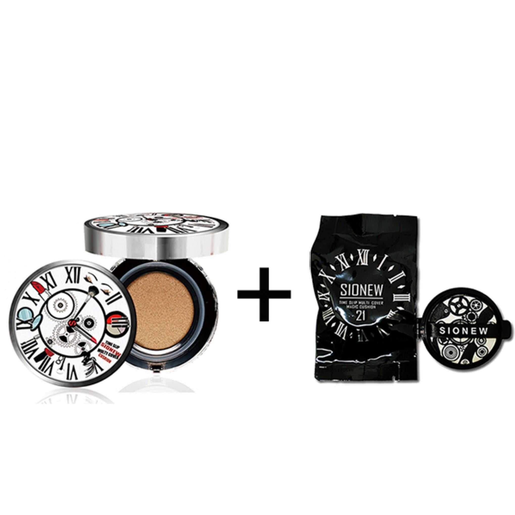 Cionew (composition du set) Coffret de fonds de teint Cushion Pact avec une bonne couvrance, longévité et adhérence