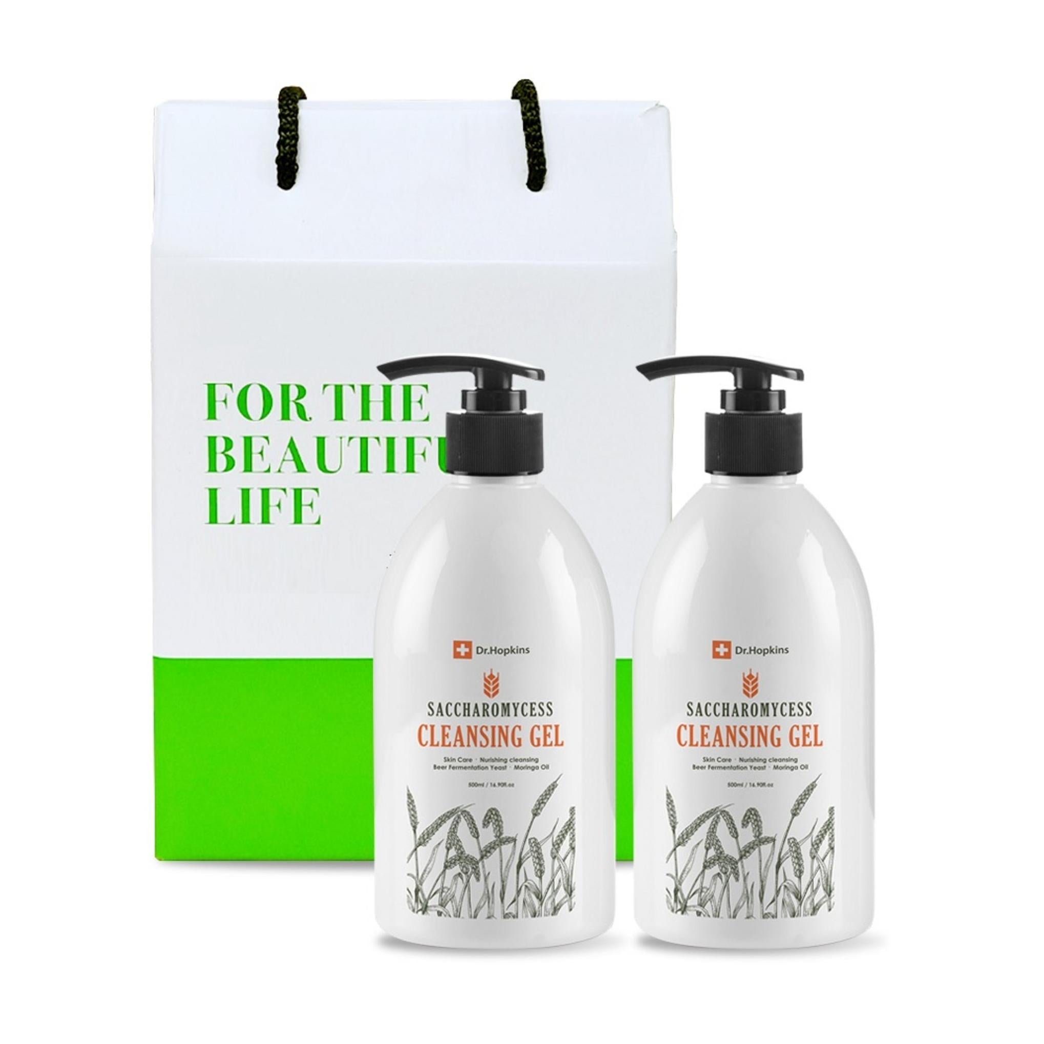 مجموعة هدايا جل تنظيف البشرة من خميرة الساكروميسز من دكتور هوبكنز بروير