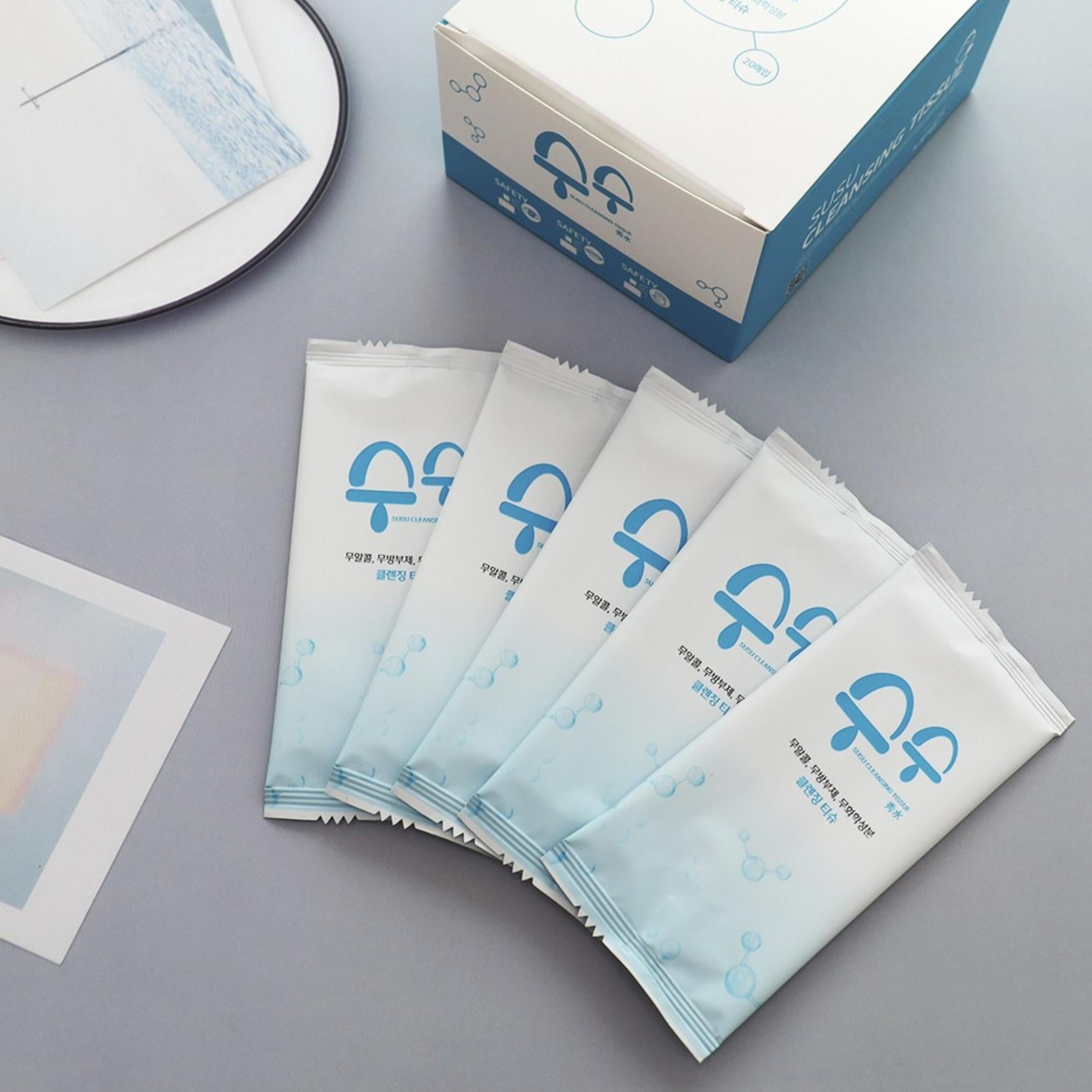 Set regalo con fazzoletti bagnati per esterni, regalo Chuseok per l'inaugurazione della casa, per la pulizia dell'ospedale