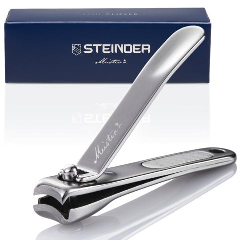 Nagelknipser von Steinder Meister, große Nagelknipser für Geschenke, Ganzkörper-Nagelknipser aus rostfreiem Stahl mit spritzfester Struktur, Schneidkraft und ergonomisches Design. Nagelknipser empfohlen für hochwertige Geschenke