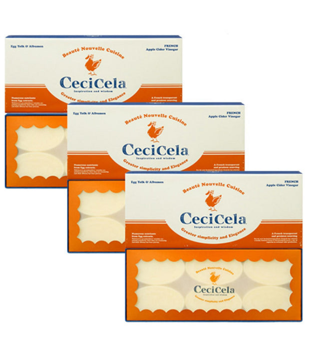 Ceci Cella Beauty Bar Huevo y Vinagre de Cedro de Manzana de Normandía 6p