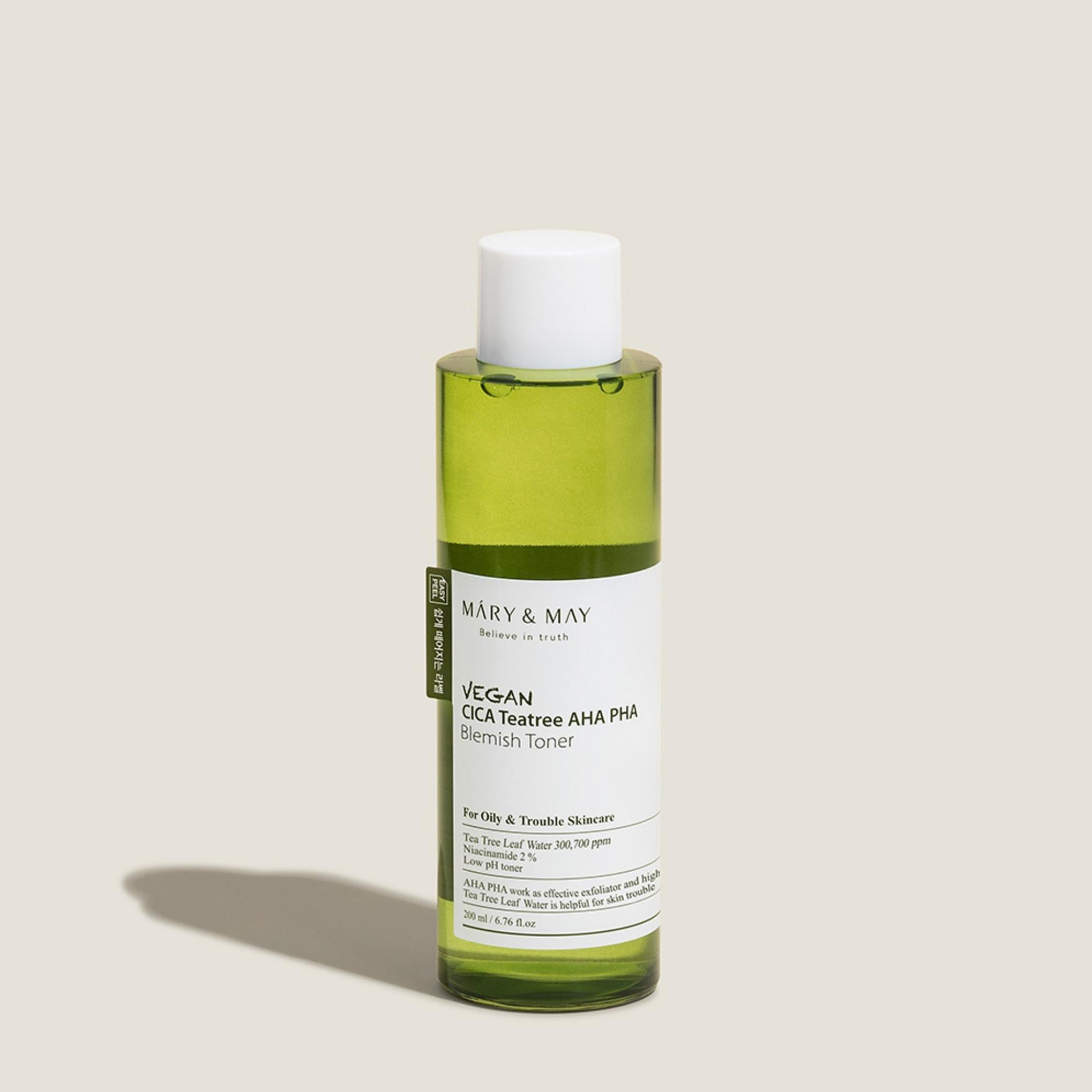 Marienmay Vegan Cica Tea Tree Aha Pha Blemish Toner