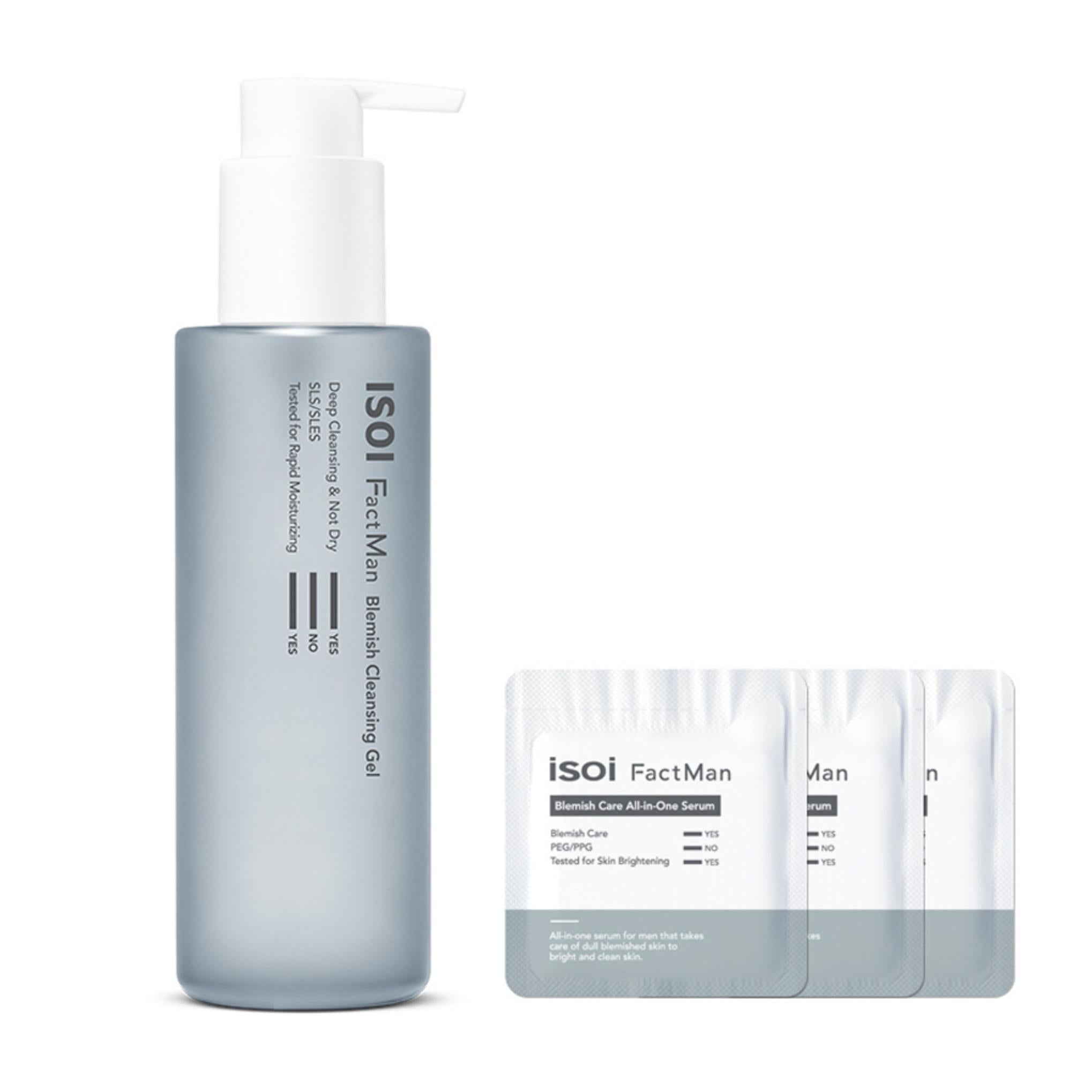 Isoi Factman Blemish Cleansing Gel 150ml + All-in-one Serum 3 times