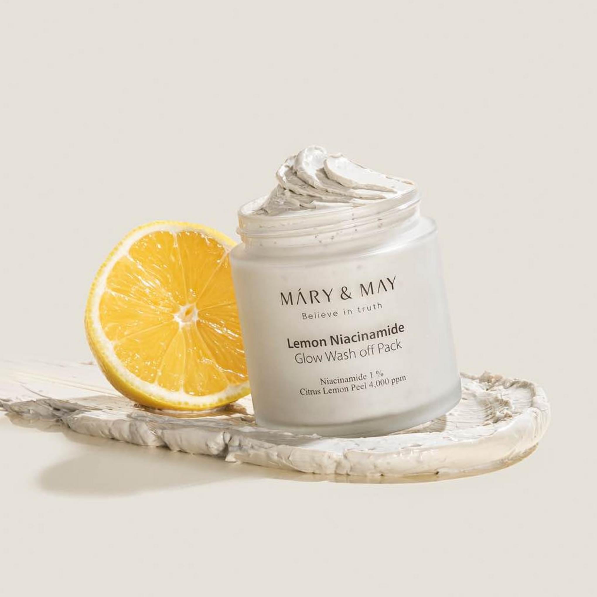 Marienmay Lemon Niacinamide Glow Wash Off Pack 125g
