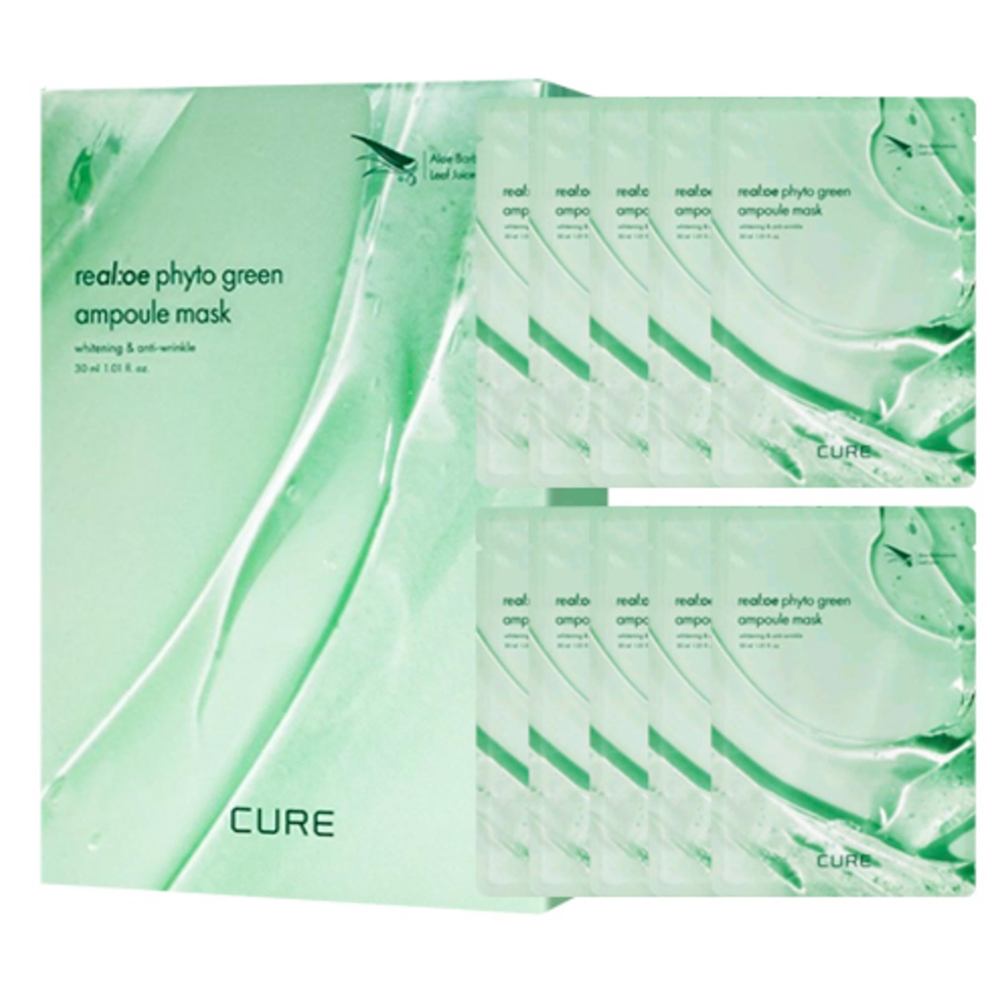 Kim Jeong-moon Aloe Lasense Loe Cure Rialoe Fiala Maschera Verde Phyto 300ml