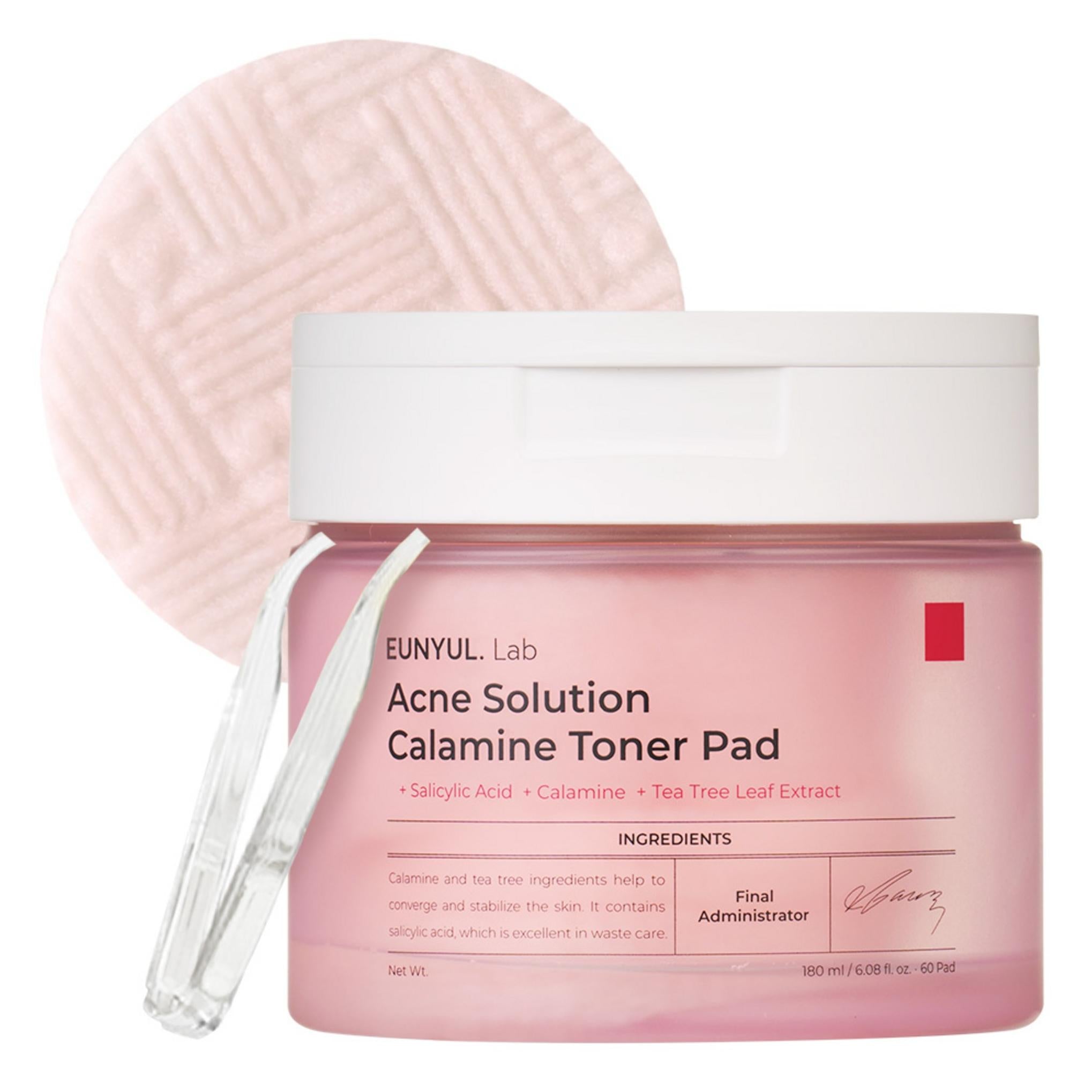 Eunyul Lab Solução para Acne Calamine Toner Pad 180ml