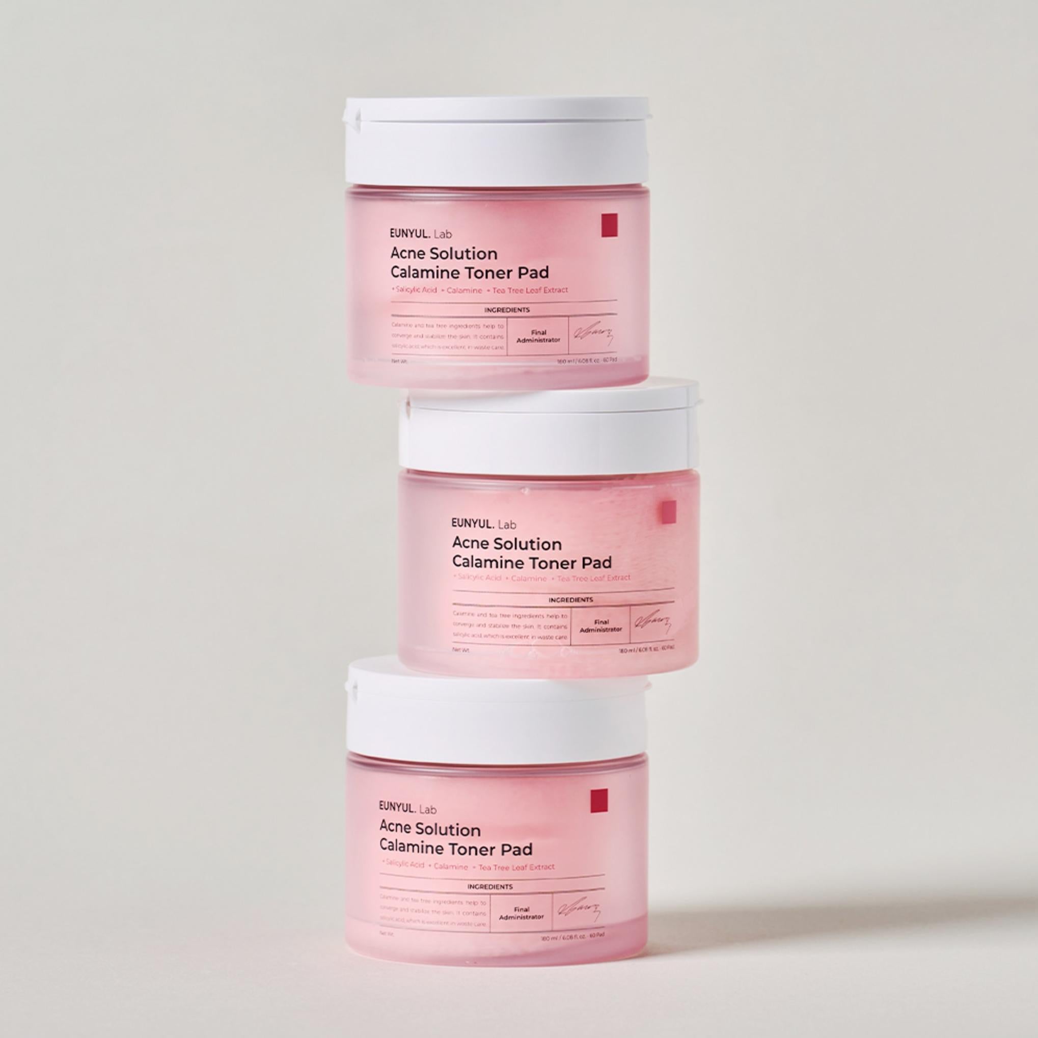 Eunyul Lab Solução para Acne Calamine Toner Pad 180ml