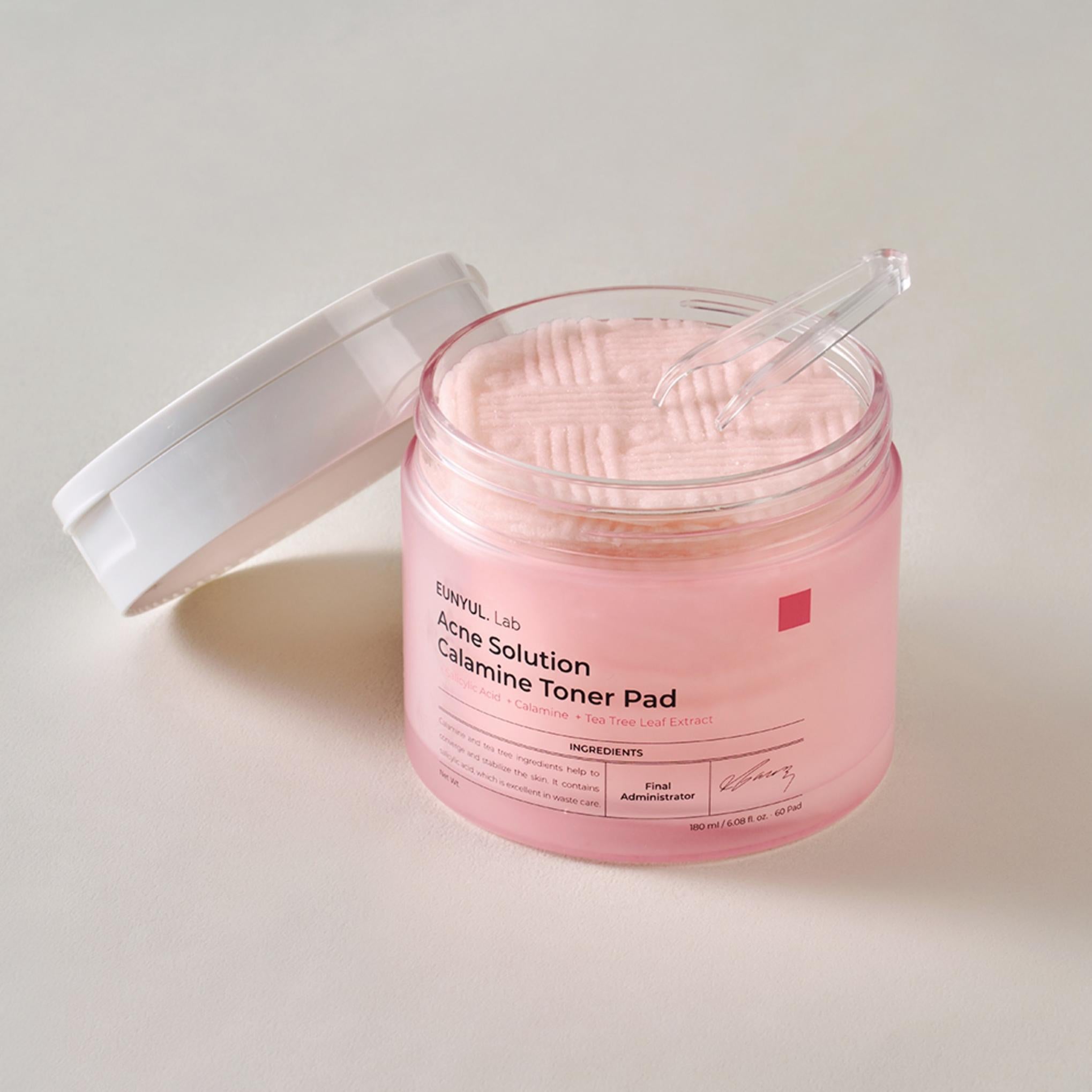 Eunyul Lab Solução para Acne Calamine Toner Pad 180ml