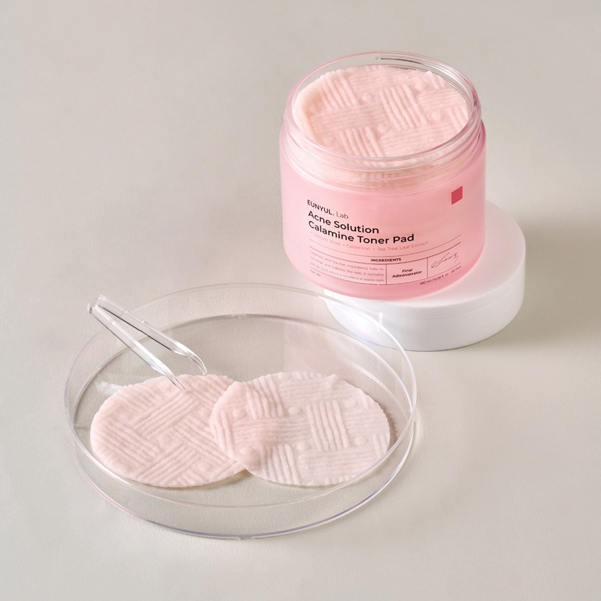 Eunyul Lab Solução para Acne Calamine Toner Pad 180ml