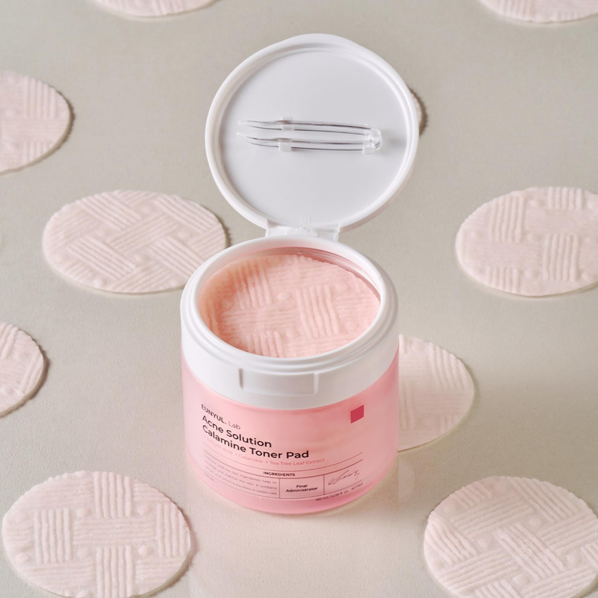 Eunyul Lab Solução para Acne Calamine Toner Pad 180ml