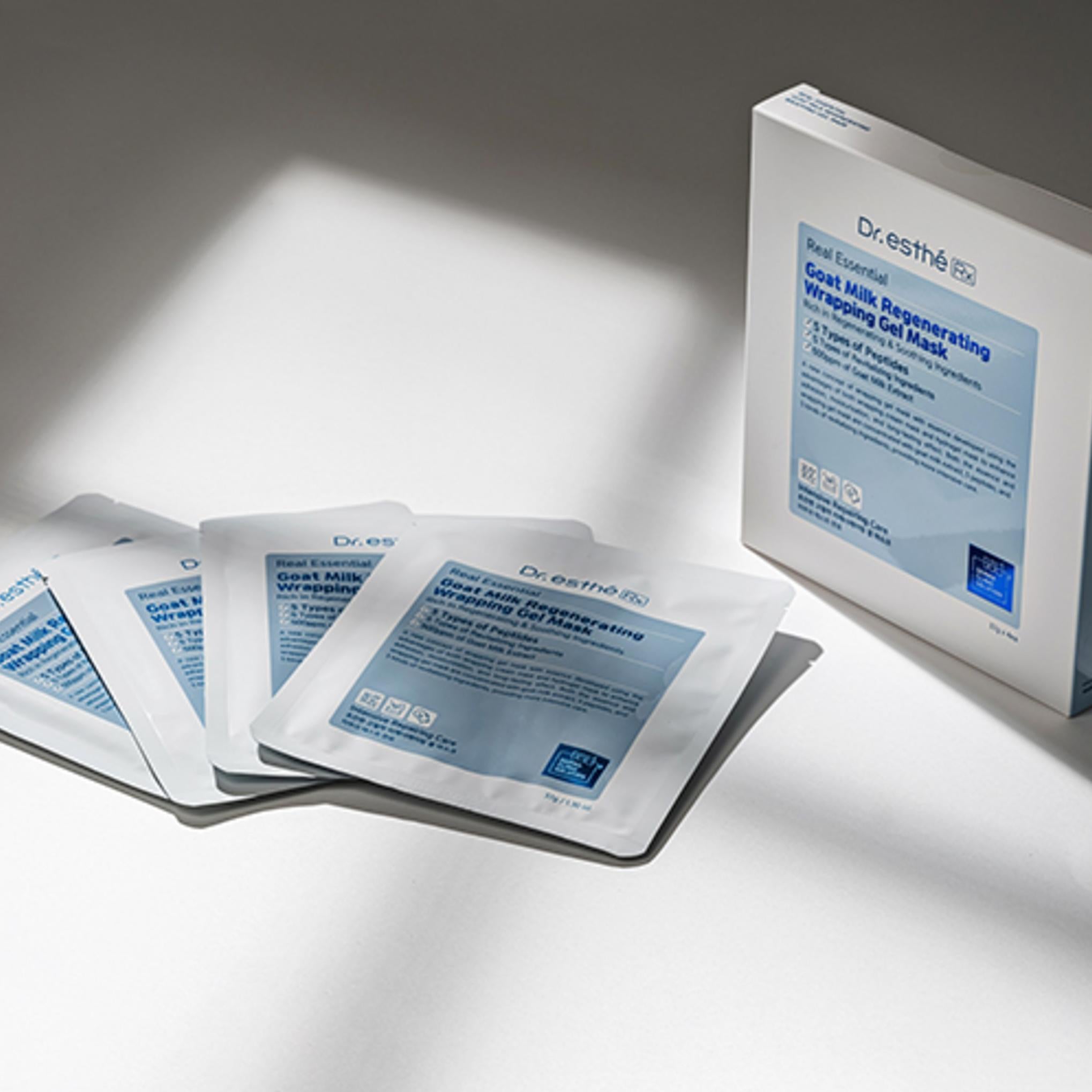 [Dr. Este] Mascarilla Gel Envolvente Regeneradora Leche de Cabra Real 4uds