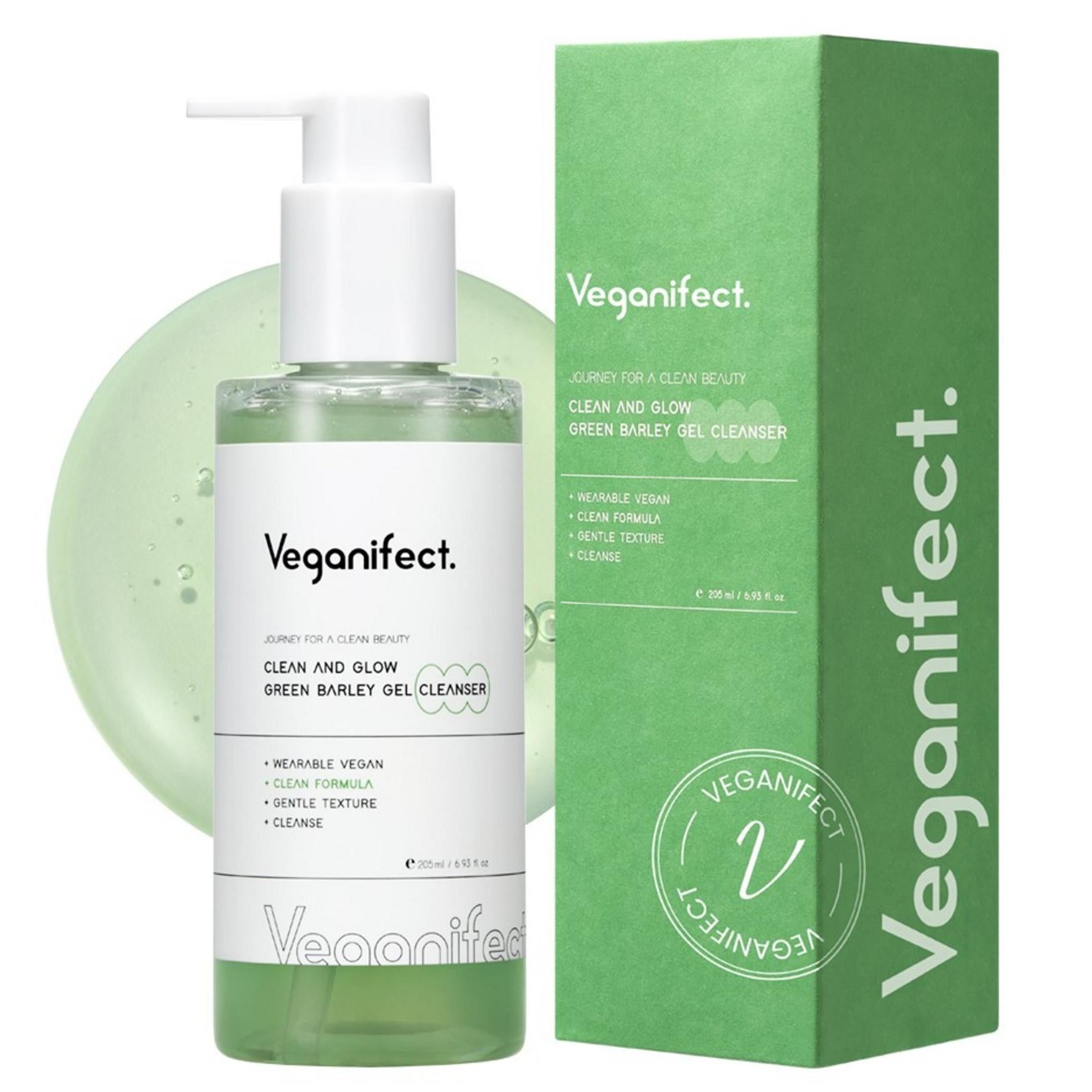 Vegan Effect Clean & Glow Green Barley LHA Очищающий гель-гель