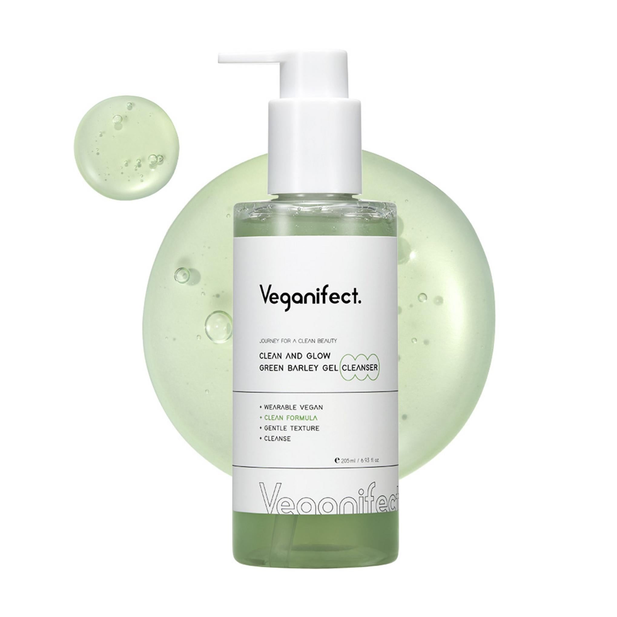 Vegan Effect Clean & Glow Green Barley LHA Очищающий гель-гель