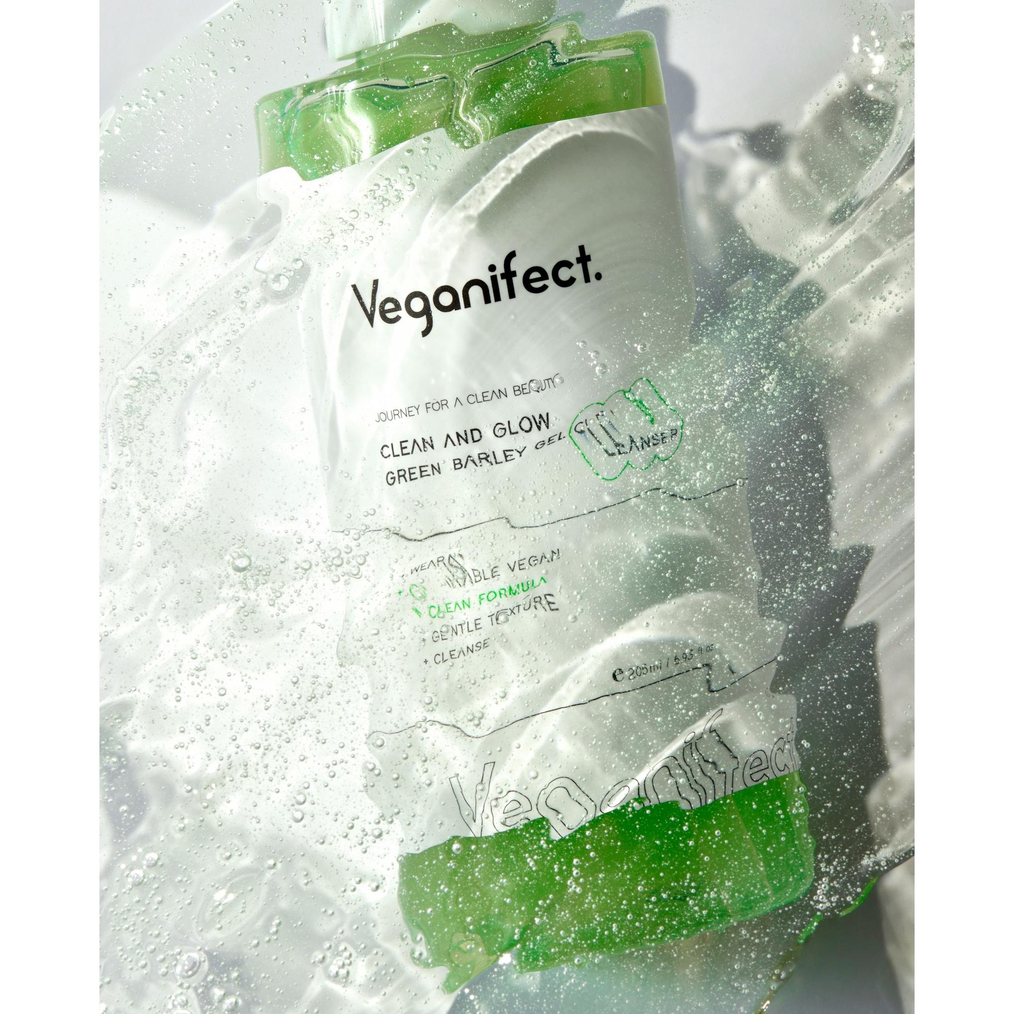 Vegan Effect Clean & Glow Green Barley LHA Очищающий гель-гель