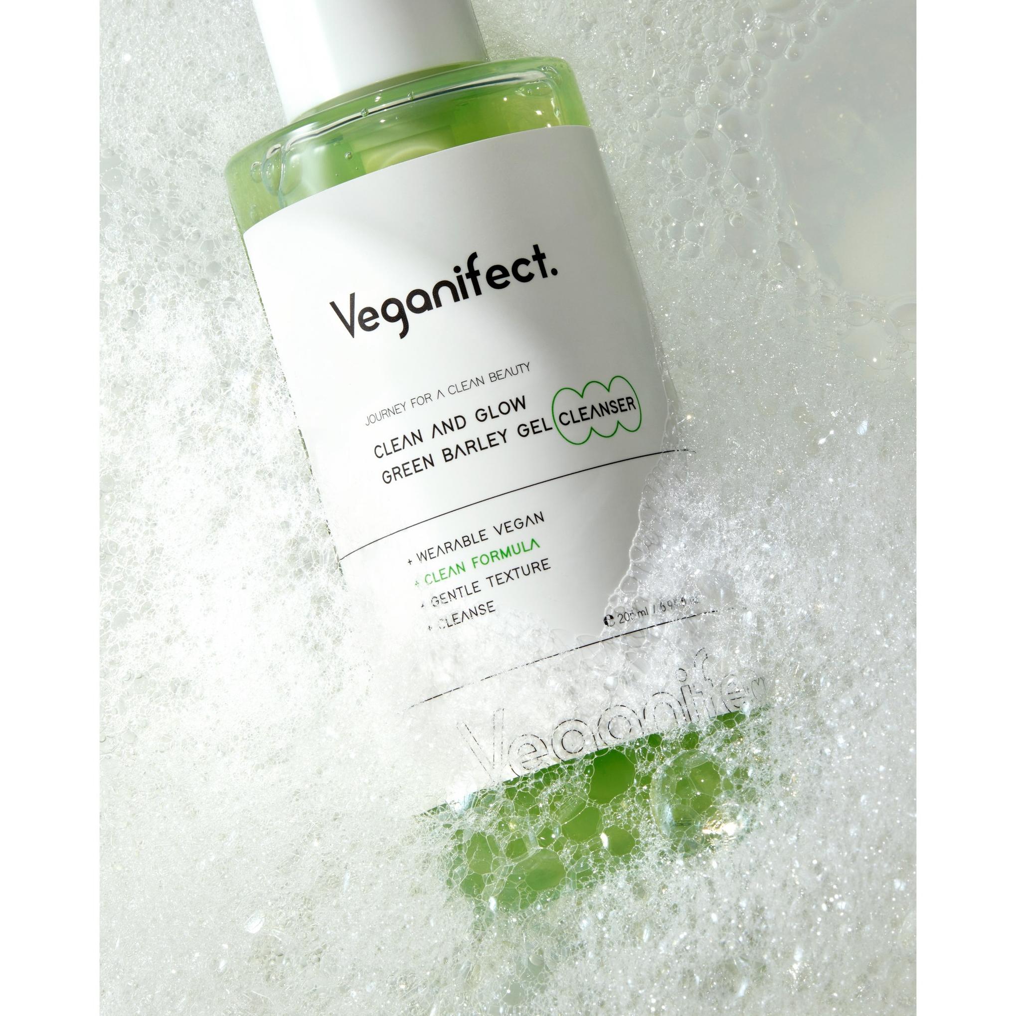 Vegan Effect Clean & Glow Green Barley LHA Очищающий гель-гель