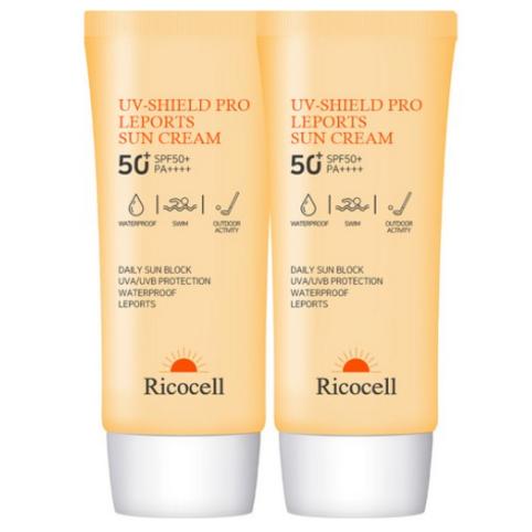 Ricocell UV Shield Pro à prova d'água Leports creme solar FPS50+ PA++++