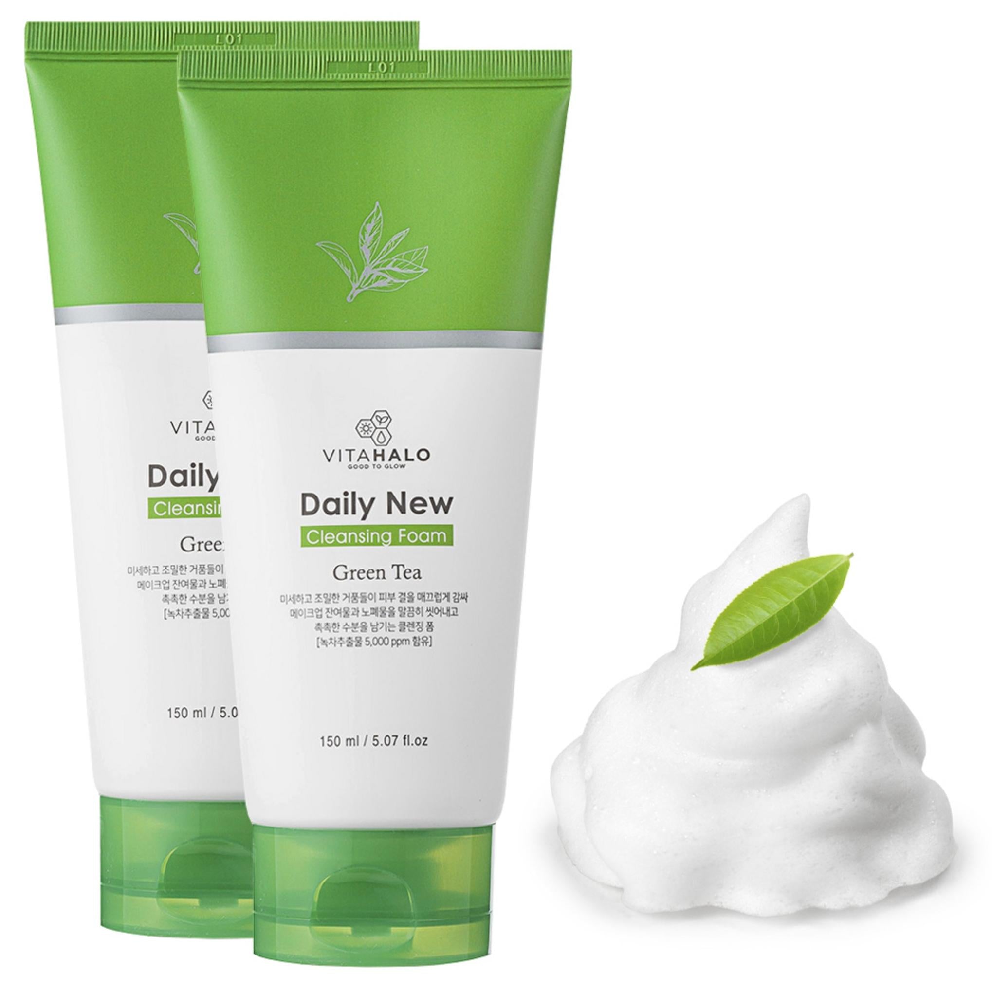 Nueva espuma limpiadora diaria de té verde de Jeju de Vita Halo