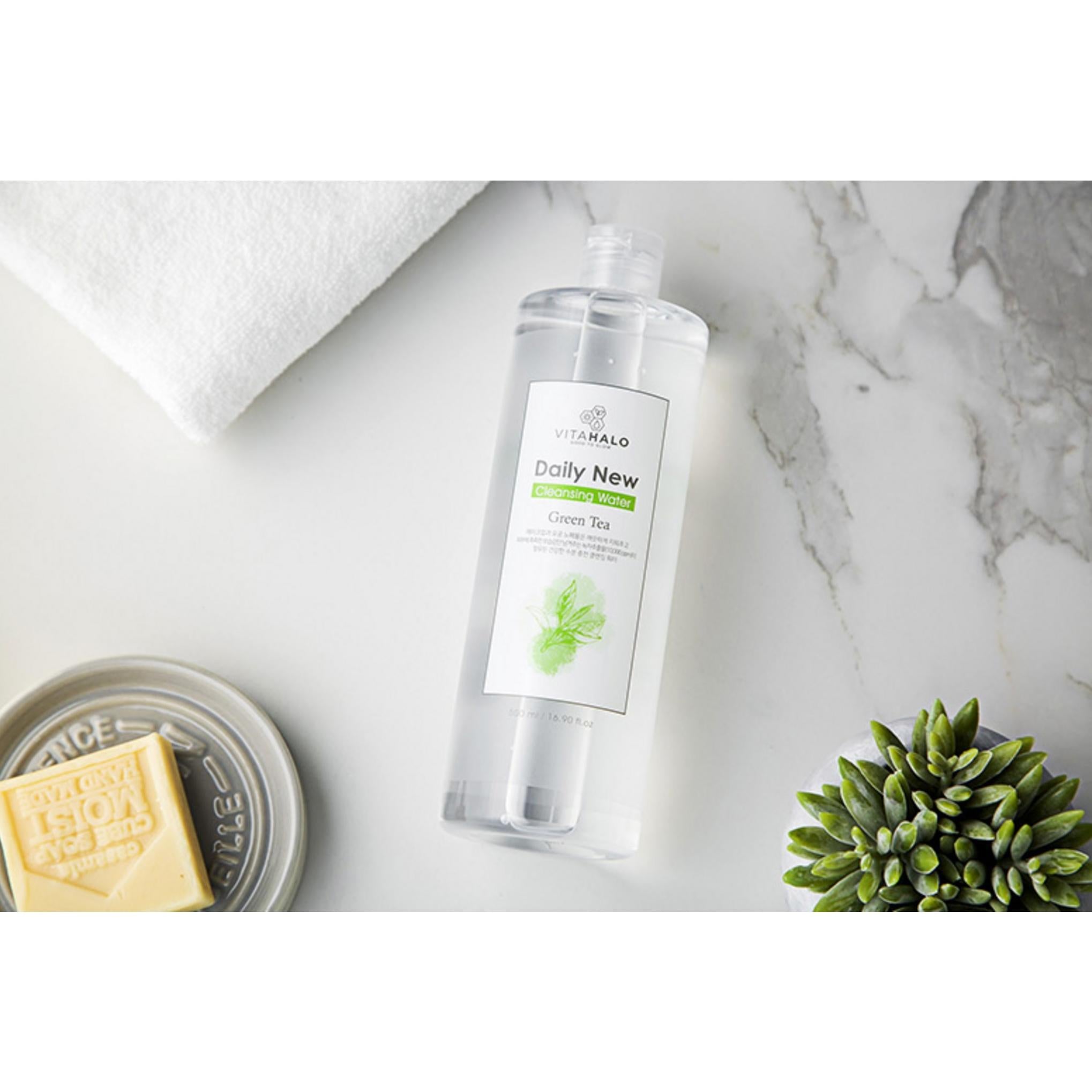 Agua limpiadora de té verde Vita Halo Daily New Jeju