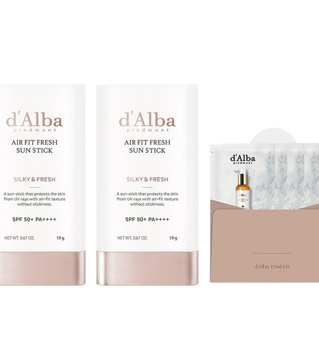 Dalba Air Fit Fresh Sun Stick SPF50+ PA++++ 19g x 2p + Sérum Nettoyant 15ml