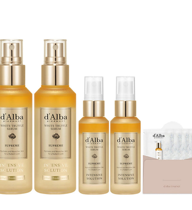Dalba Sérum Intensif Suprême à la Truffe Blanche 100 ml x 2p + 50 ml x 2p + Coffret Nettoyant 15 ml